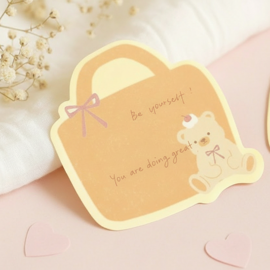 Dessert-Themed Bear’s Polka Sticky Notes