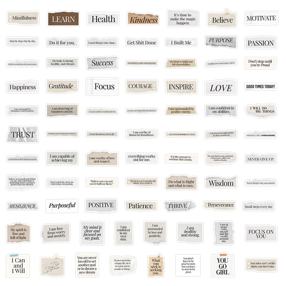 80 Pcs Individual Stickers | Positive Vibes