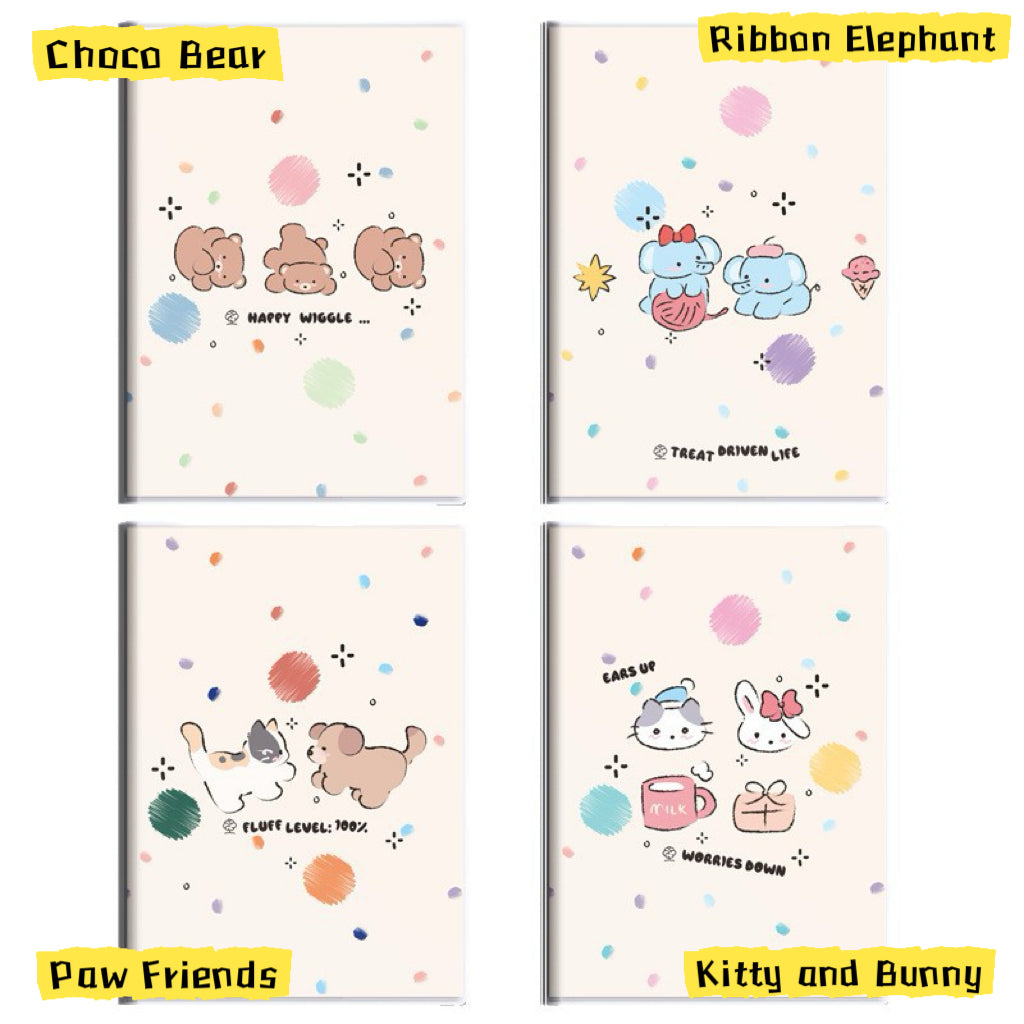 B5 | Matte Sleeves Cover | Japanese-Style Bubbly Cute Critters Notebook