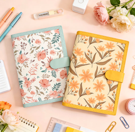 A5 | PU Leather Cover | Royal Botanical Series Notebook with Gift Box Packaging