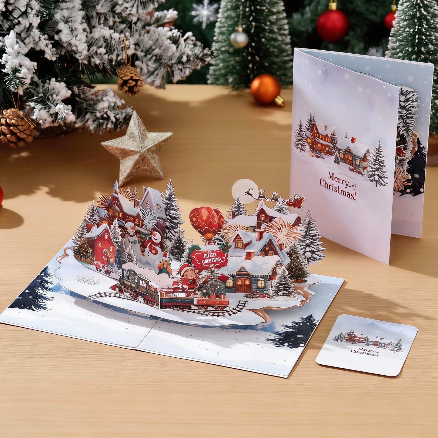 3D Pop-Up Heartwarming Holiday Christmas Card