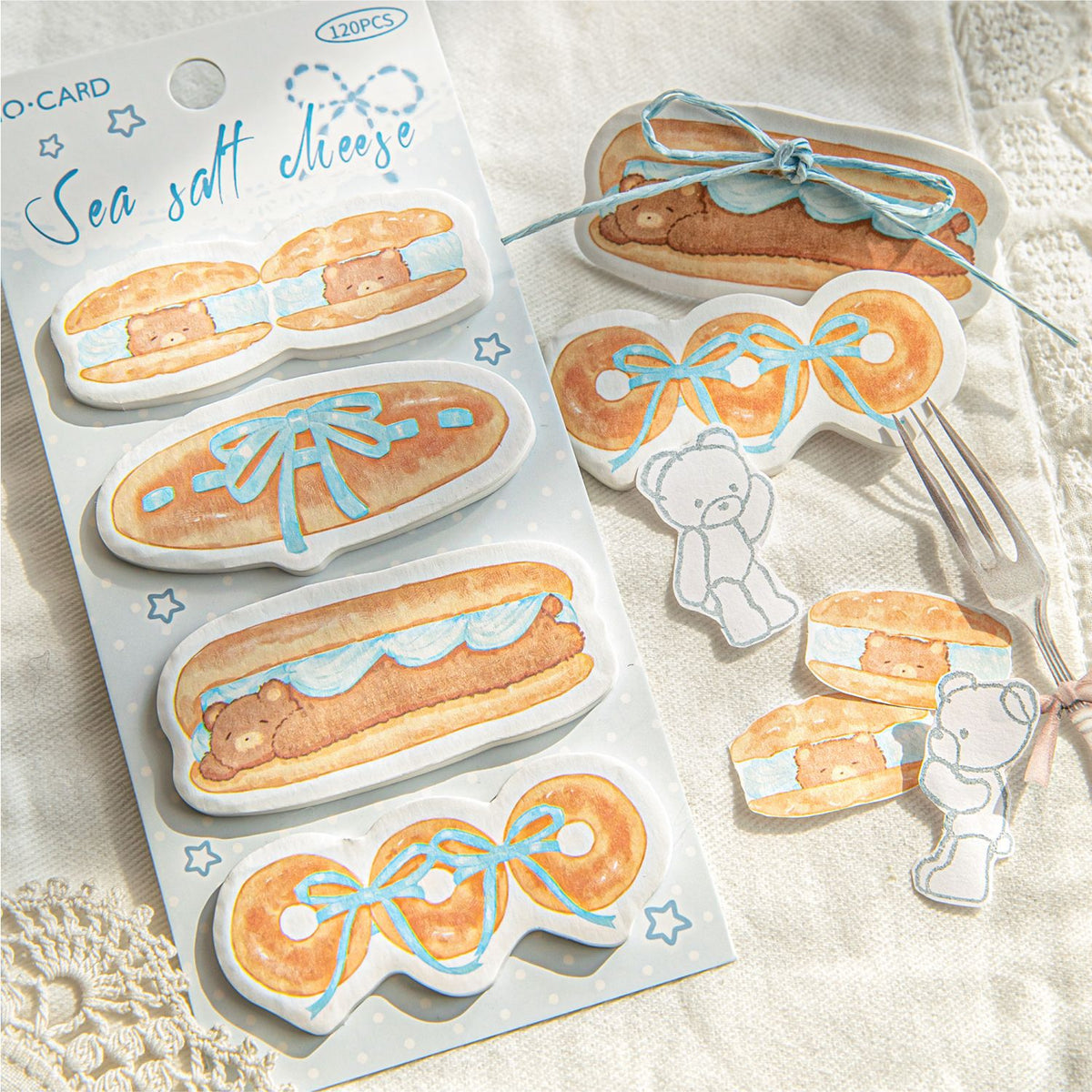 Cream Bakery Sticky Notes Set | Index Tabs