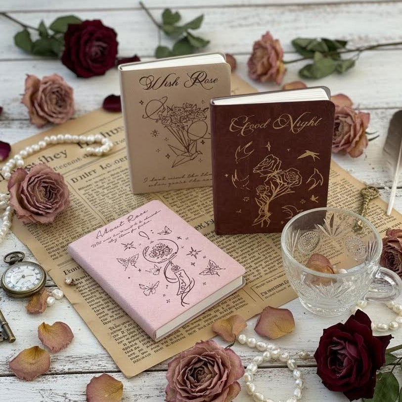 A6 | Premium Textured Cover | Wishful Rose Series Journal Notebook