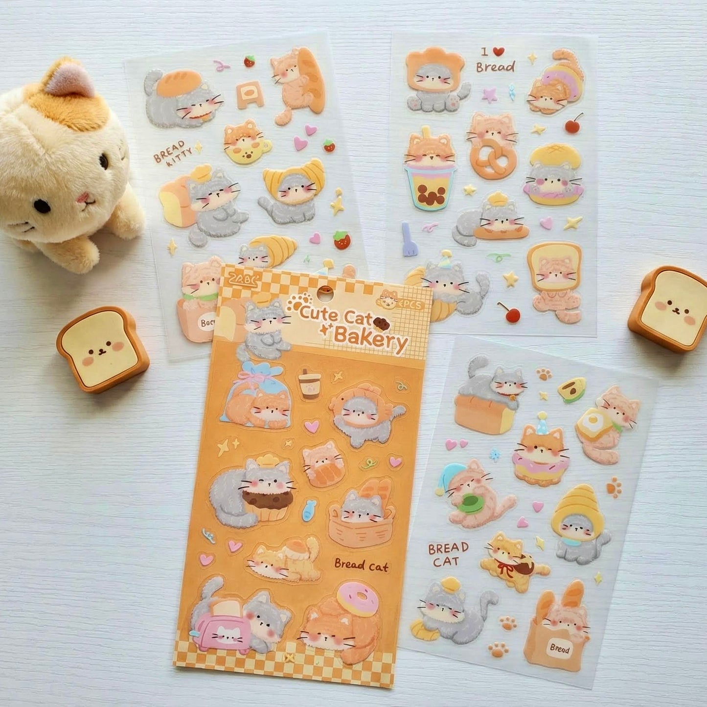 4 Sheets Sticker Set - Pets Coffee Time