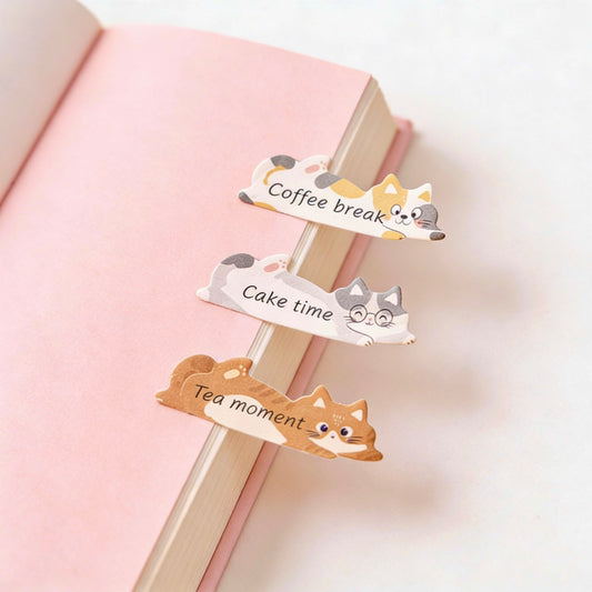 Kawaii Kitty Index Tabs and Sticky Notes Set