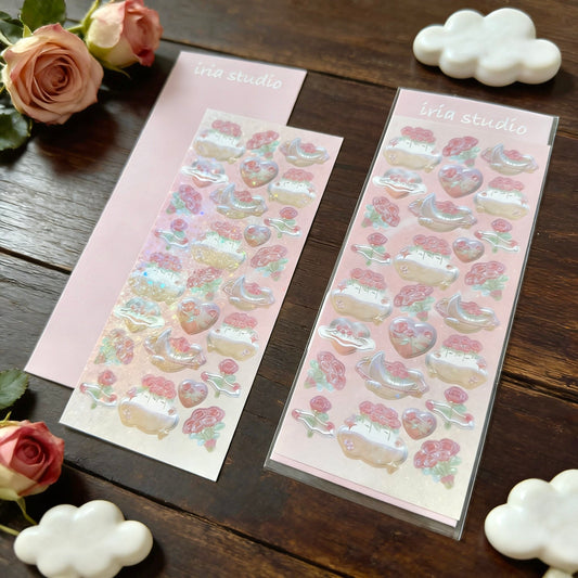 K-Style Sparkle Sticker Collection - Heavenly Rose