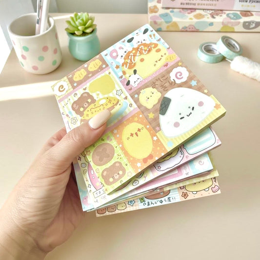 Memo Pads | Japanese-Style Kawaii Doggy Friends Squared Notepads