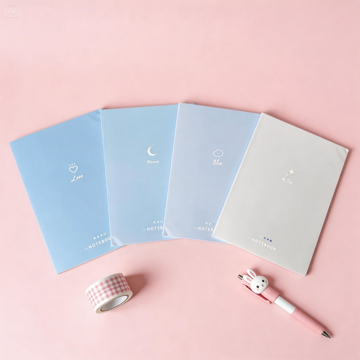 B5 | 4-Pack Notebook Set | Soft Spectrum Study Book