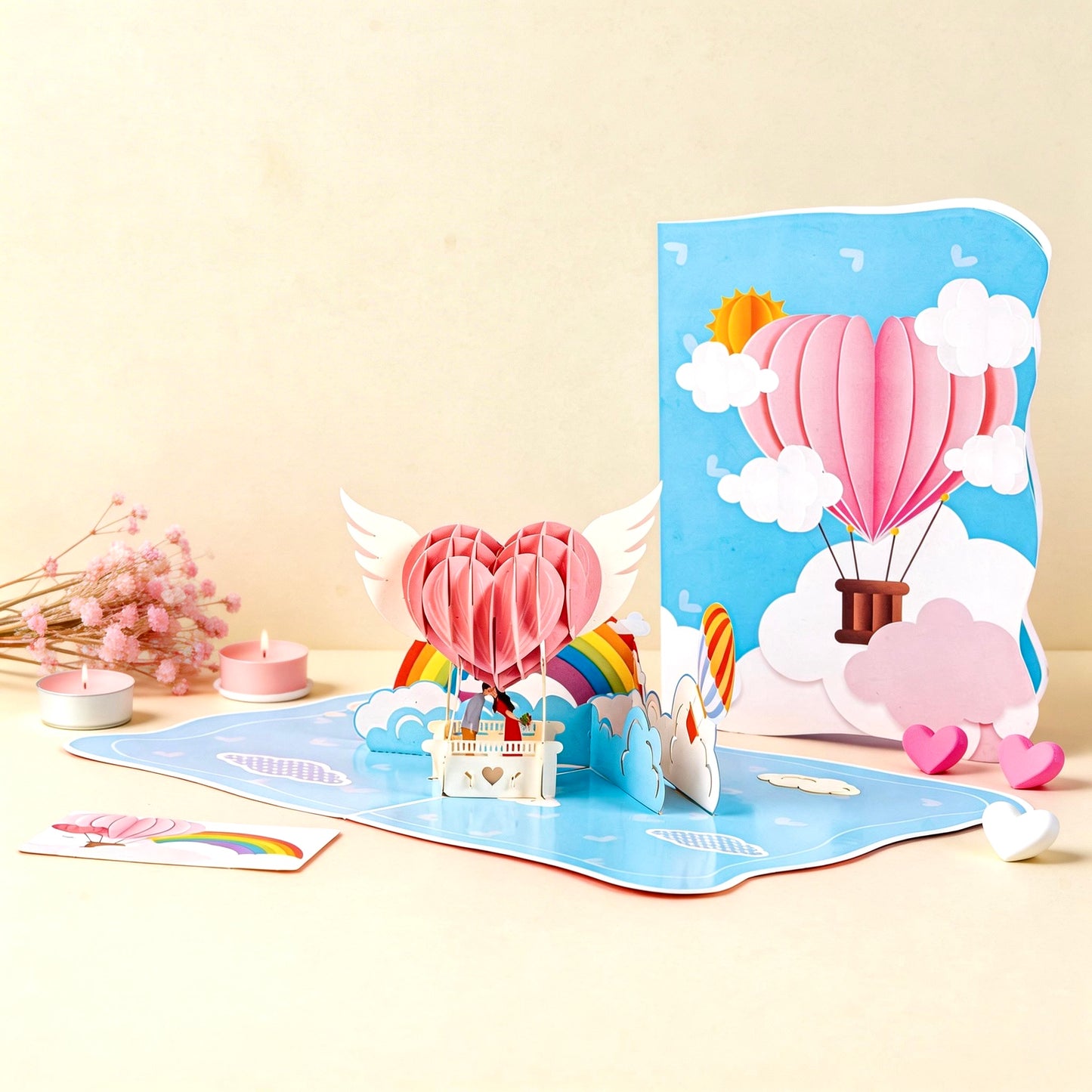 3D Pop-Up Skyward Romance Love Card Valentine's Day Card