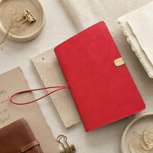 A6 | Soft PU Leather | Refillable Notebook - Deep Vintage Series with Elastic Strap