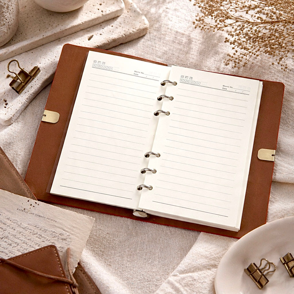 A6 | Soft PU Leather | Refillable Notebook - Deep Vintage Series with Elastic Strap