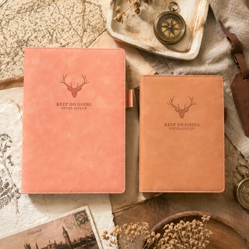 A5 & B5 | Faux Leather Hardcover | Keep On Going Collection with Pen Loop