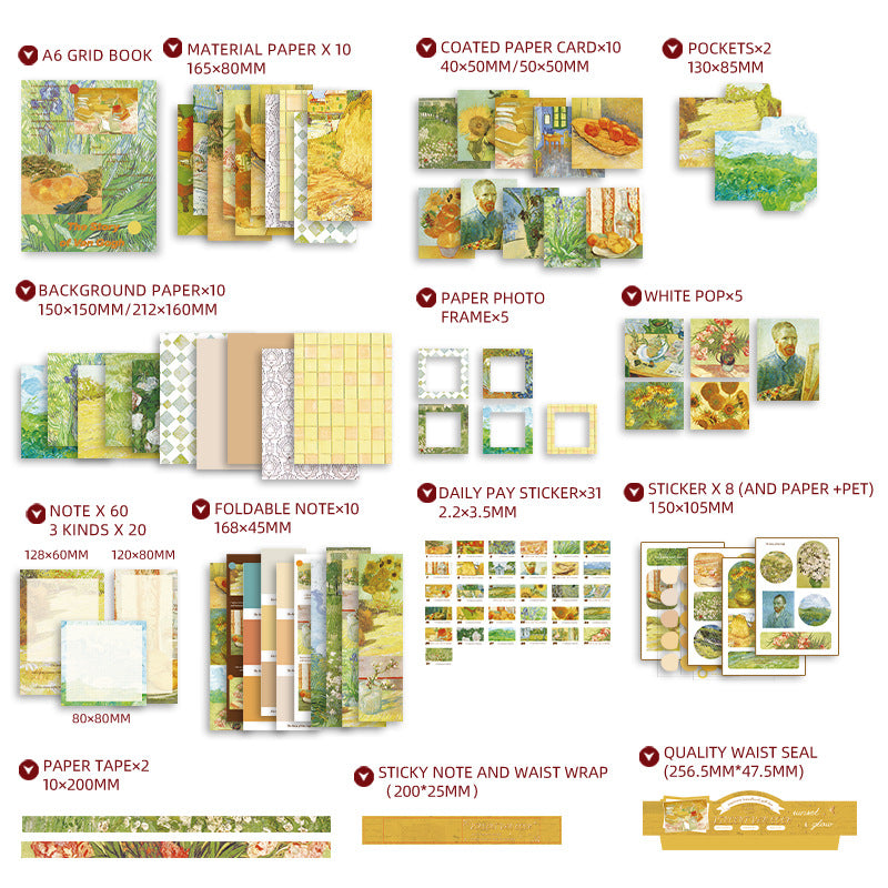 Van Gogh Inspired Art Journaling Gift Set