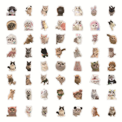 100 Pcs Individual Stickers |  Kitty-Cat Collection