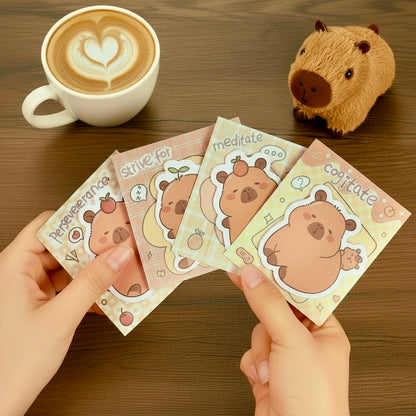 Kawaii Capybara-Shaped Sticky Note Pads