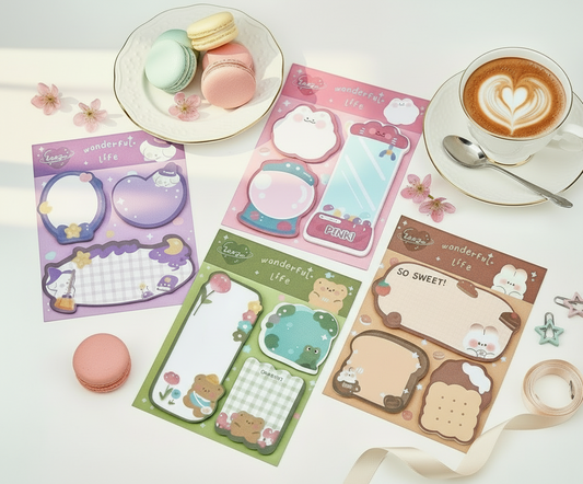 Mini Kawaii Animal Sticky Note Set Bundle