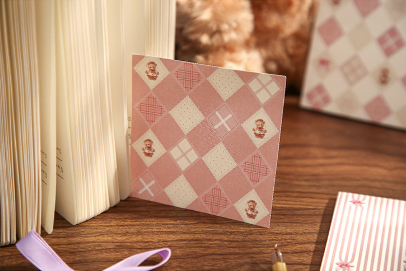 Trio Sticky Notes Set - French Checkerboard Series