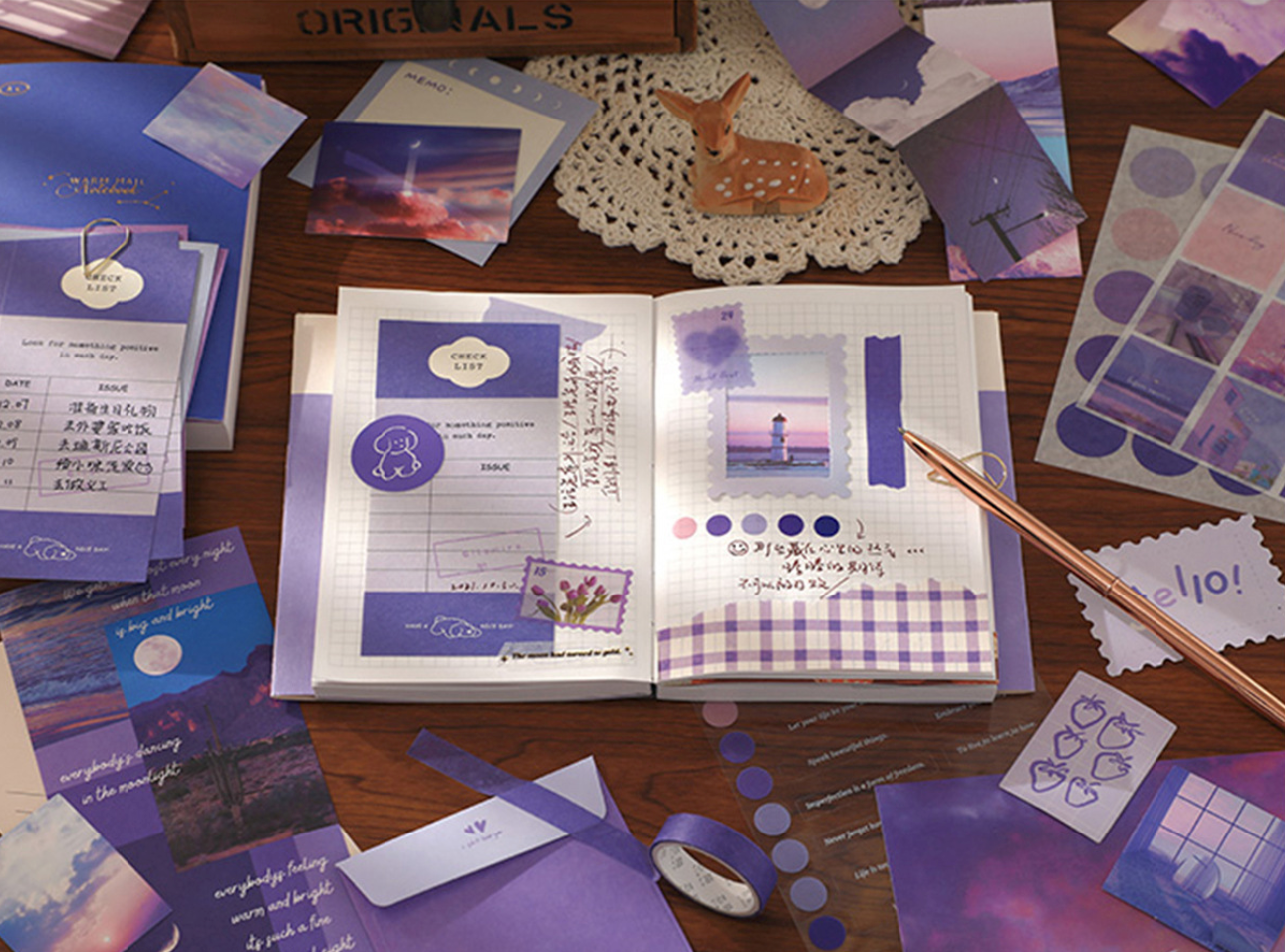 Vintage Artistic Planner Gift Set - Letter From The Moon Edition