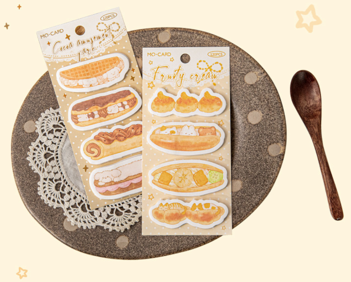 Cream Bakery Sticky Notes Set | Index Tabs