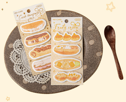 Cream Bakery Sticky Notes Set | Index Tabs
