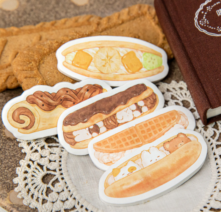 Cream Bakery Sticky Notes Set | Index Tabs