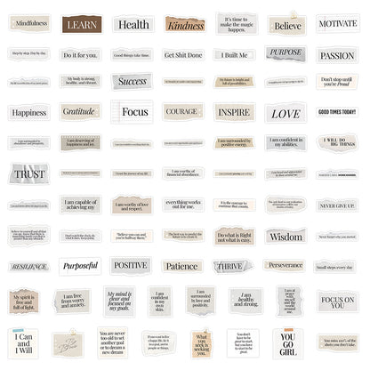 80 Pcs Individual Stickers |  Positive Vibes