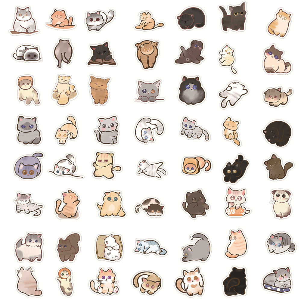 100 Pcs Individual Stickers |  Kitty-Cat Collection