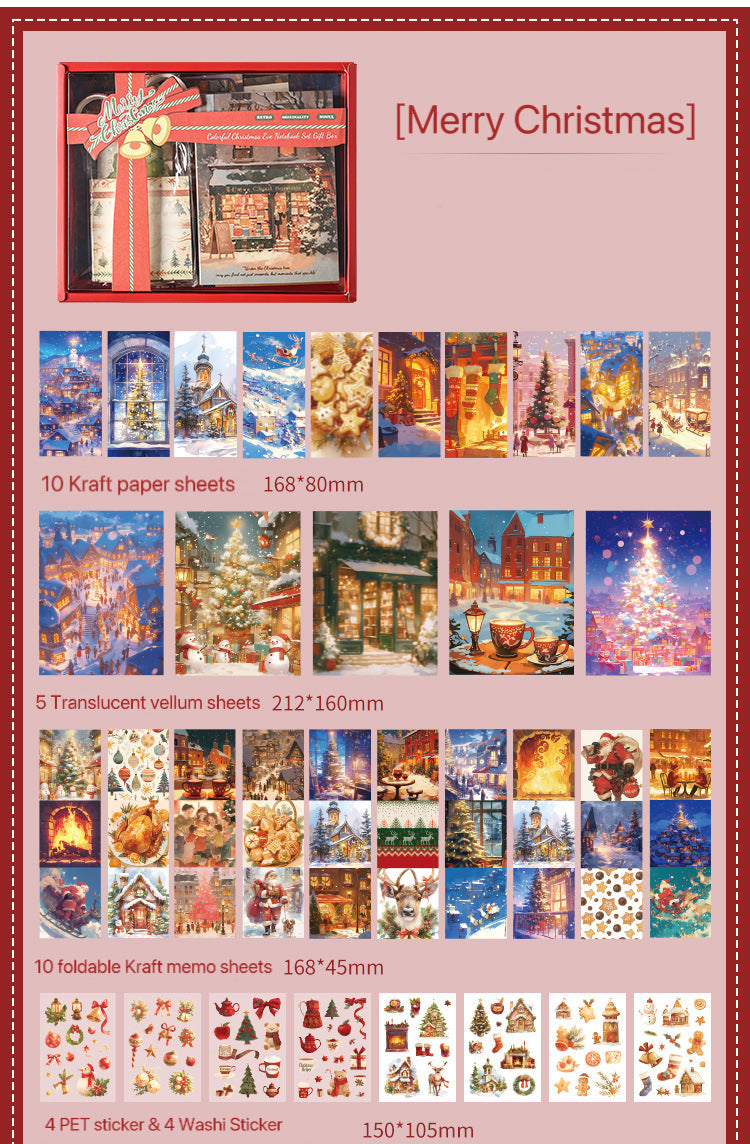 Christmas Gift Box Set – A Deluxe Mixed-Paper Stationery Kit