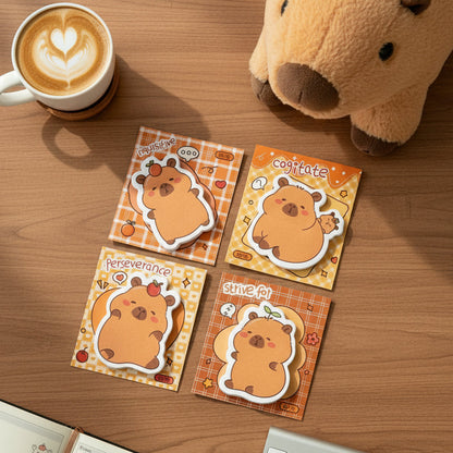 Kawaii Capybara-Shaped Sticky Note Pads