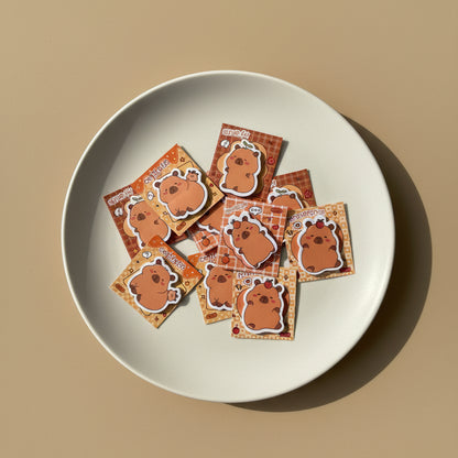 Kawaii Capybara-Shaped Sticky Note Pads