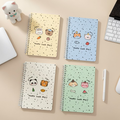 A5 | Spiral Student Notebook – Japanese-Style Kawaii Animal Friend Series