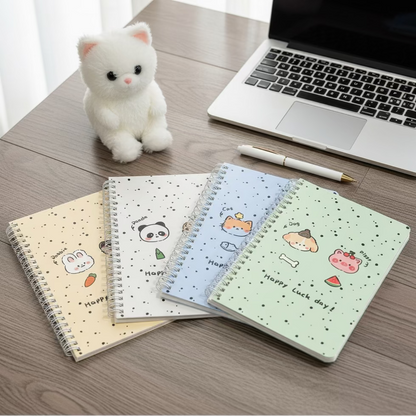 A5 | Spiral Student Notebook – Japanese-Style Kawaii Animal Friend Series