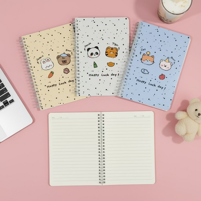 A5 | Spiral Student Notebook – Japanese-Style Kawaii Animal Friend Series