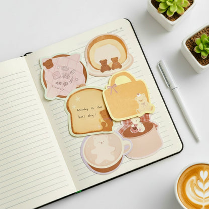 Dessert-Themed Bear’s Polka Sticky Notes