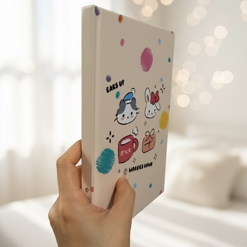 A5 | Hardcover Student Notebook | J-Style Bubbly Cute Critters Series