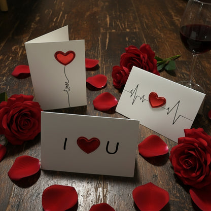 Premium Red Heart Love Cards Valentine's Day Cards