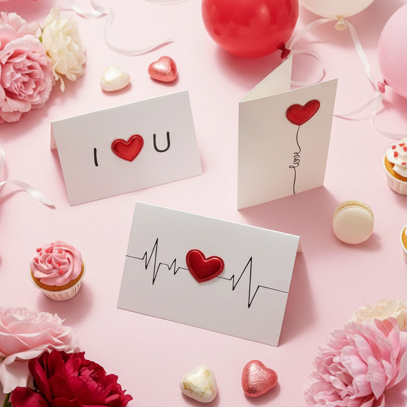 Premium Red Heart Love Cards Valentine's Day Cards