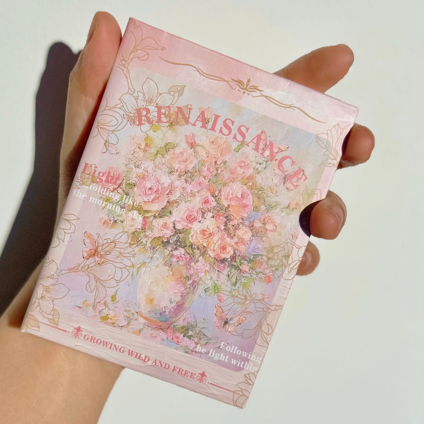 Pocket-Sized Hardcover Mini Notebook | Renaissance Rose Garden Series Mini Journal