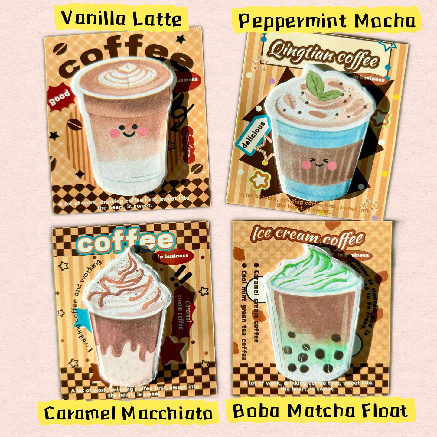 Cozy Café Latte Sticky Notes
