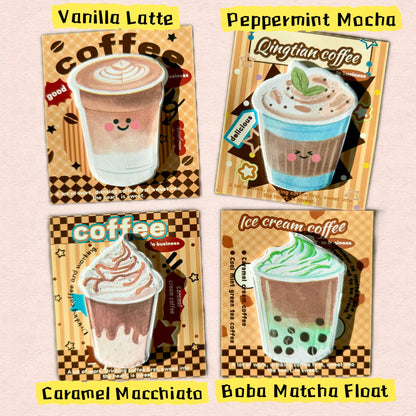 Cozy Café Latte Sticky Notes