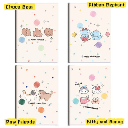 B5 | Matte Sleeves Cover | Japanese-Style Bubbly Cute Critters Notebook