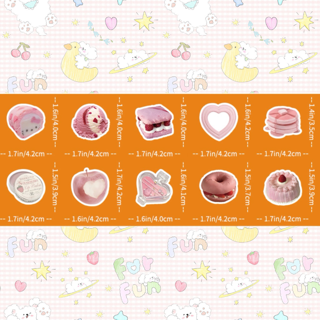 100 Pcs Individual Stickers | Pink Everywhere