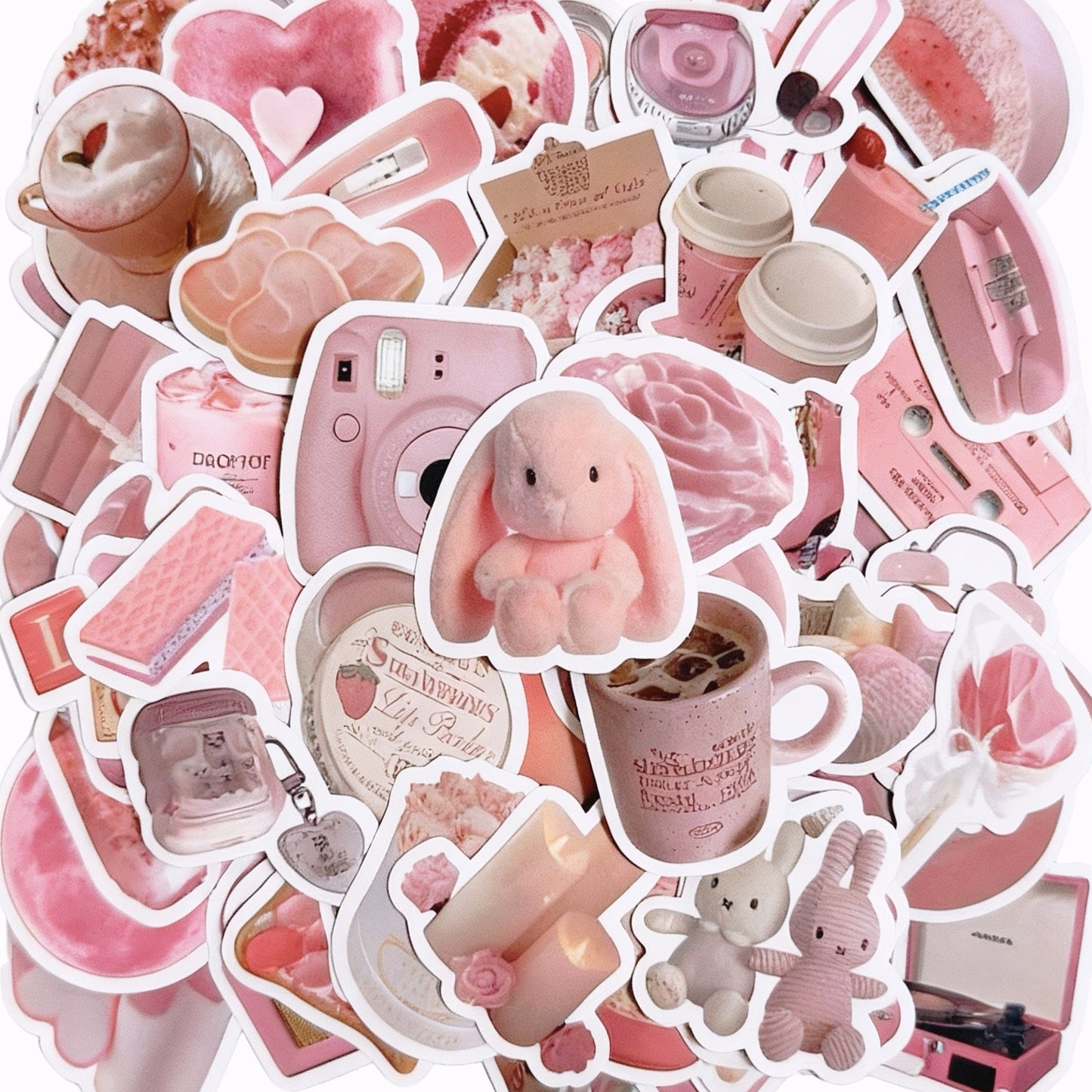 100 Pcs Individual Stickers | Pink Everywhere