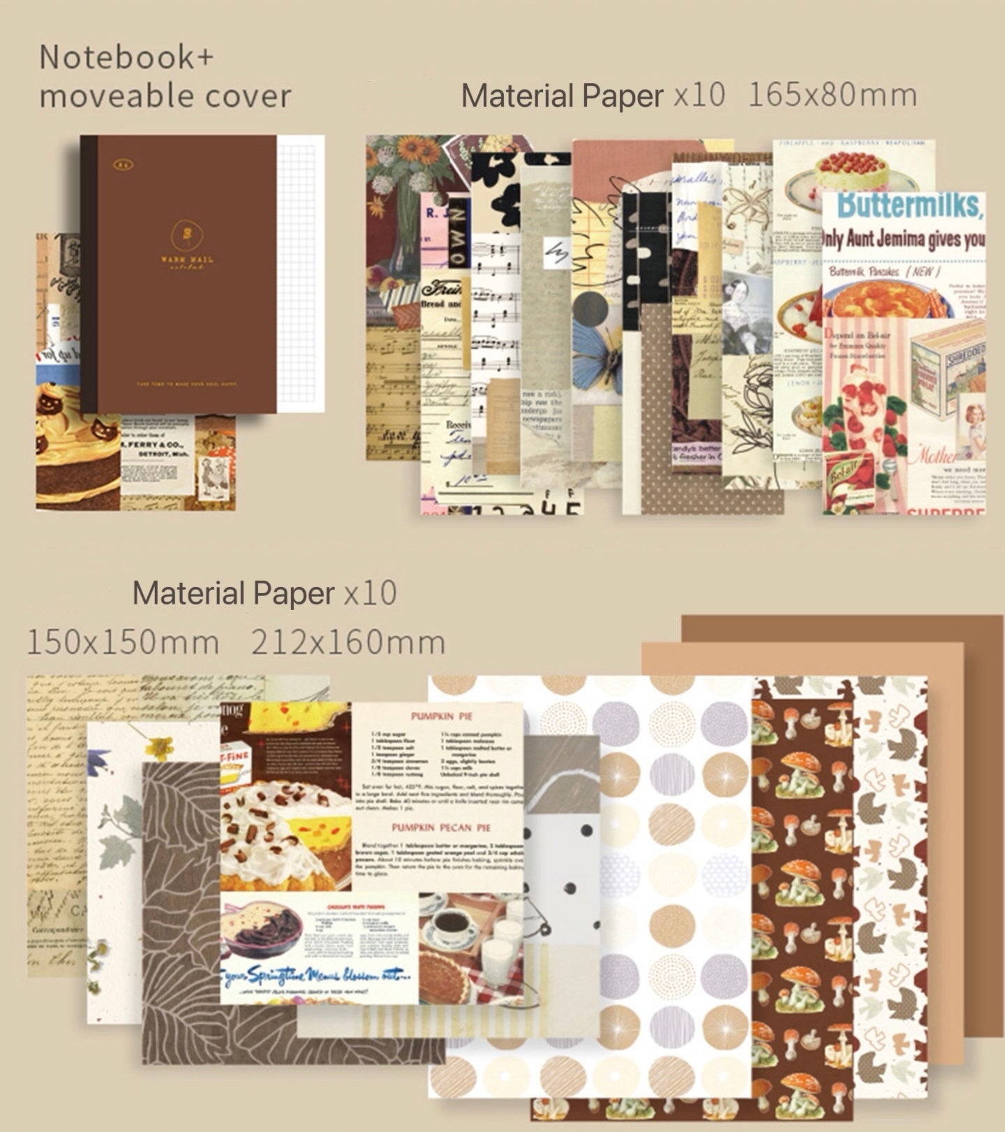 Vintage Artistic Planner Gift Set - Cocoa Brownie Edition