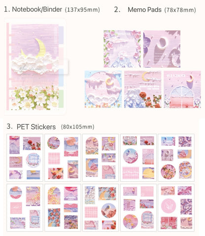 Lumière Reverie Art Journaling Gift Set - Moonlit Floral Sea Edition