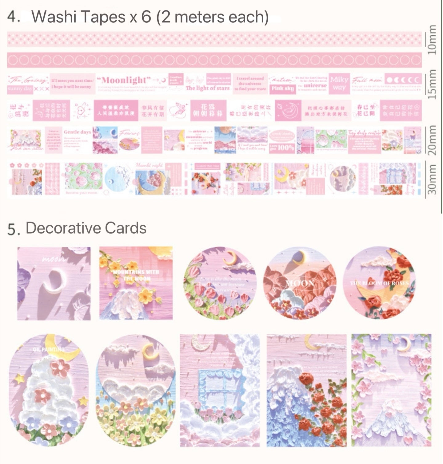 Lumière Reverie Art Journaling Gift Set - Moonlit Floral Sea Edition