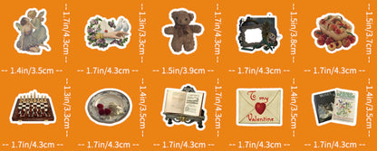 100 Pcs Individual Stickers |  Vintage Royal Treasures