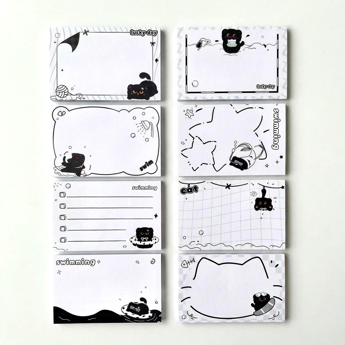 Little Black Cat Pull-Out Sticky Notes