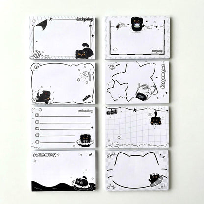 Little Black Cat Pull-Out Sticky Notes