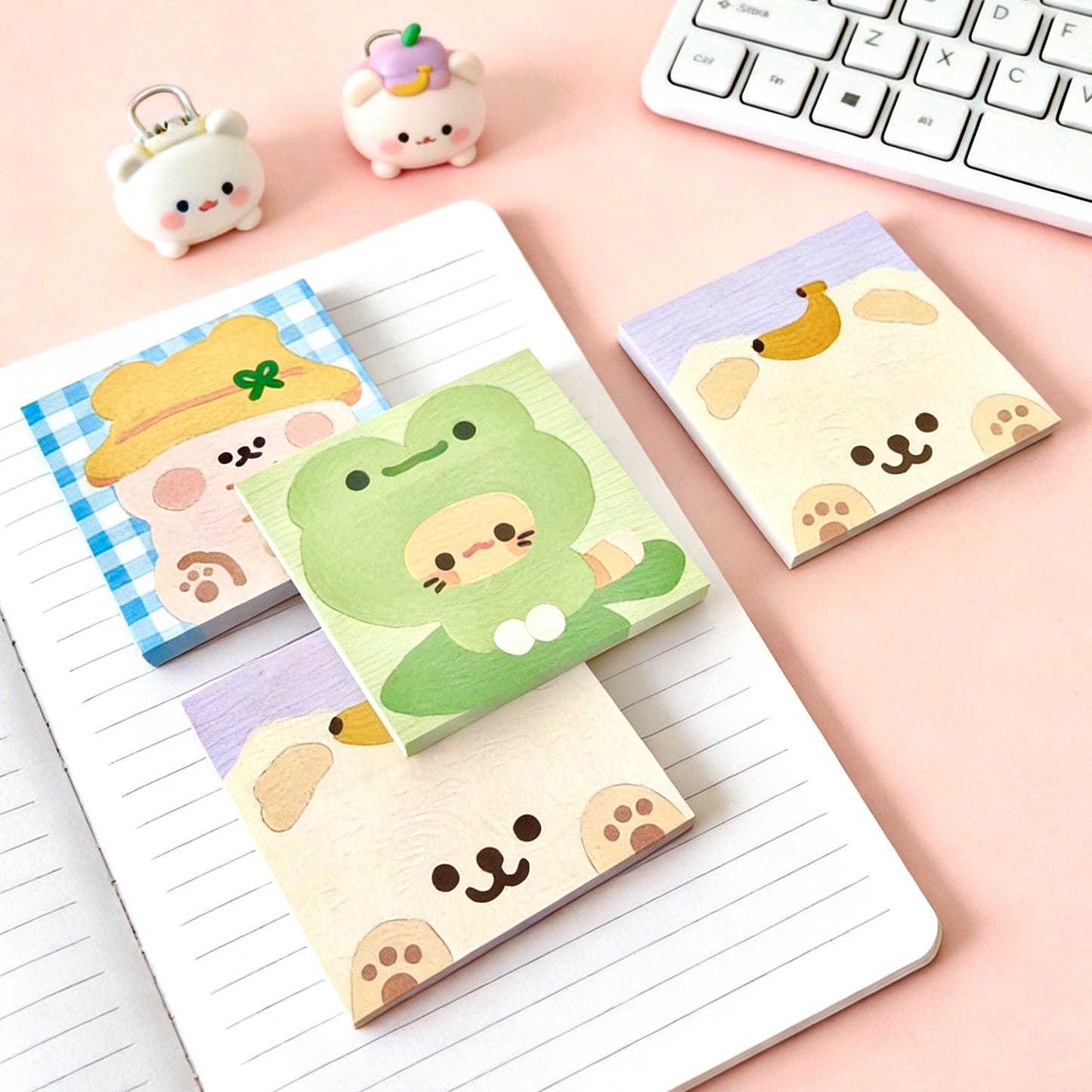 Korean and Japanese Style Cute Animal Oil-Painting Sticky Note Pads